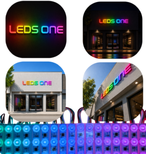 Fachada com Módulo LED RGB digital 12V 1,2W IP68