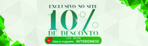 10% de desconto em todo o site